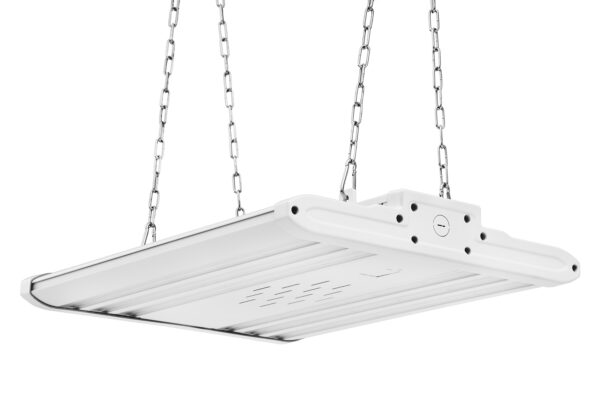 A hanging square flat LED light