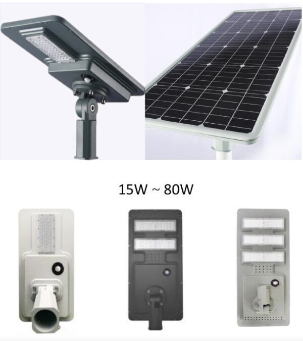 15 W to 80 W Solar-Powered Lights