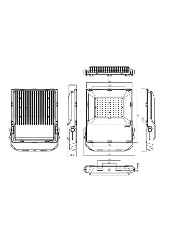 Drawing of Our 100 W Lights