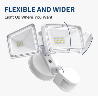 A flexible triple-head lighting