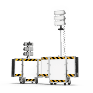 Two portable tower lights