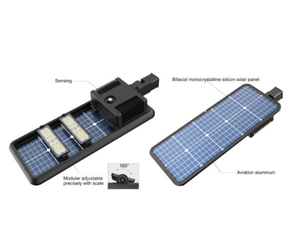 A bi-facial monocrystalline silicon solar panel