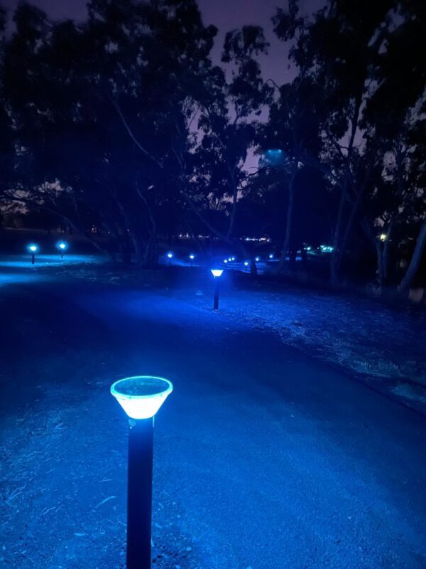 RGB Color Solar Bollard Super Bright 3 Watt, 480 Lumens Waterproof, 5 Nights of light on a single days charge - Image 3