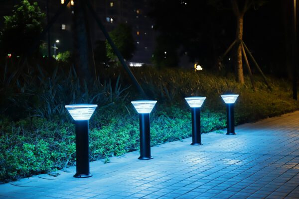 RGB Color Solar Bollard Super Bright 3 Watt, 480 Lumens Waterproof, 5 Nights of light on a single days charge