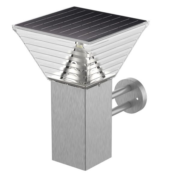 Wall Mounted Solar Bollard Super Bright 3 Watt, 480 Lumens Waterproof, 5 Nights of light on a single days charge, 13.70” tall. - Image 2